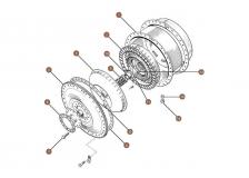 Flywheel with integral starter ring