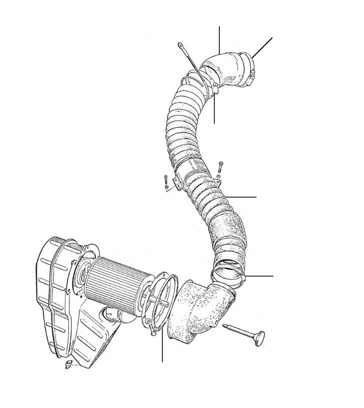 air hose shadow 1002-4548 1965-1980 - VIN 01002 till 05603