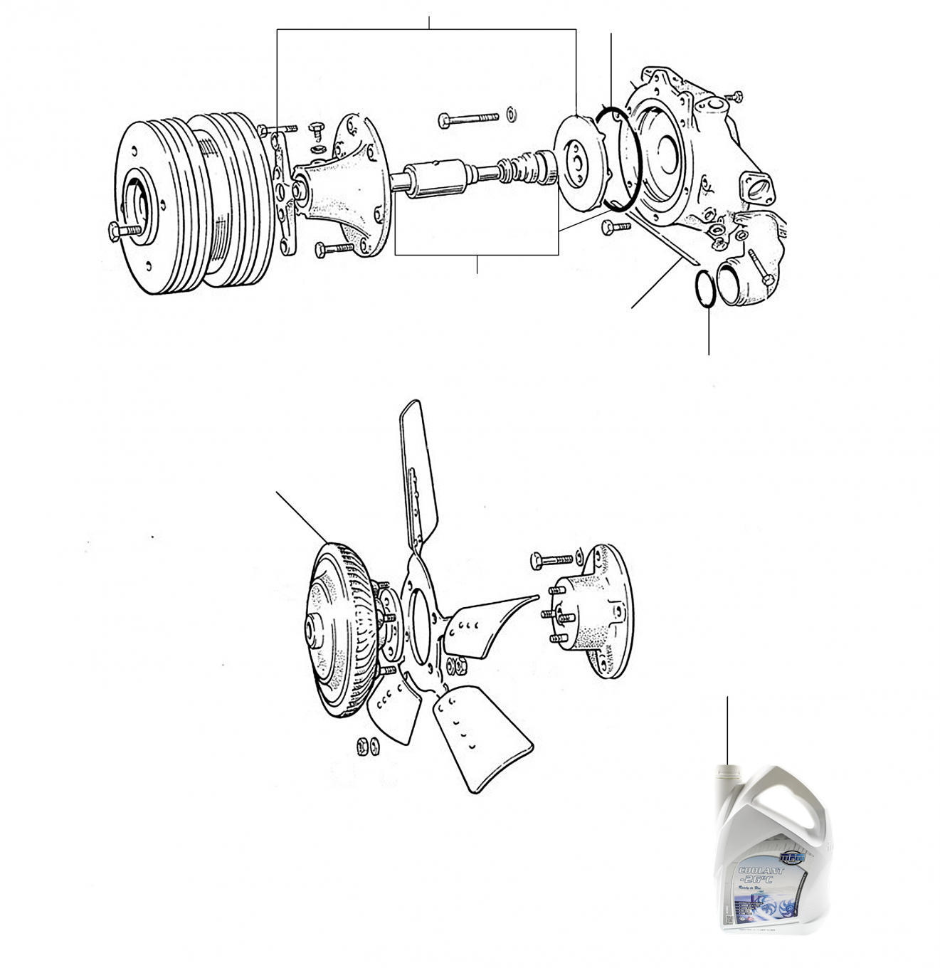 30520 Waterpump 1001-11218 - VIN 01001 till 11218